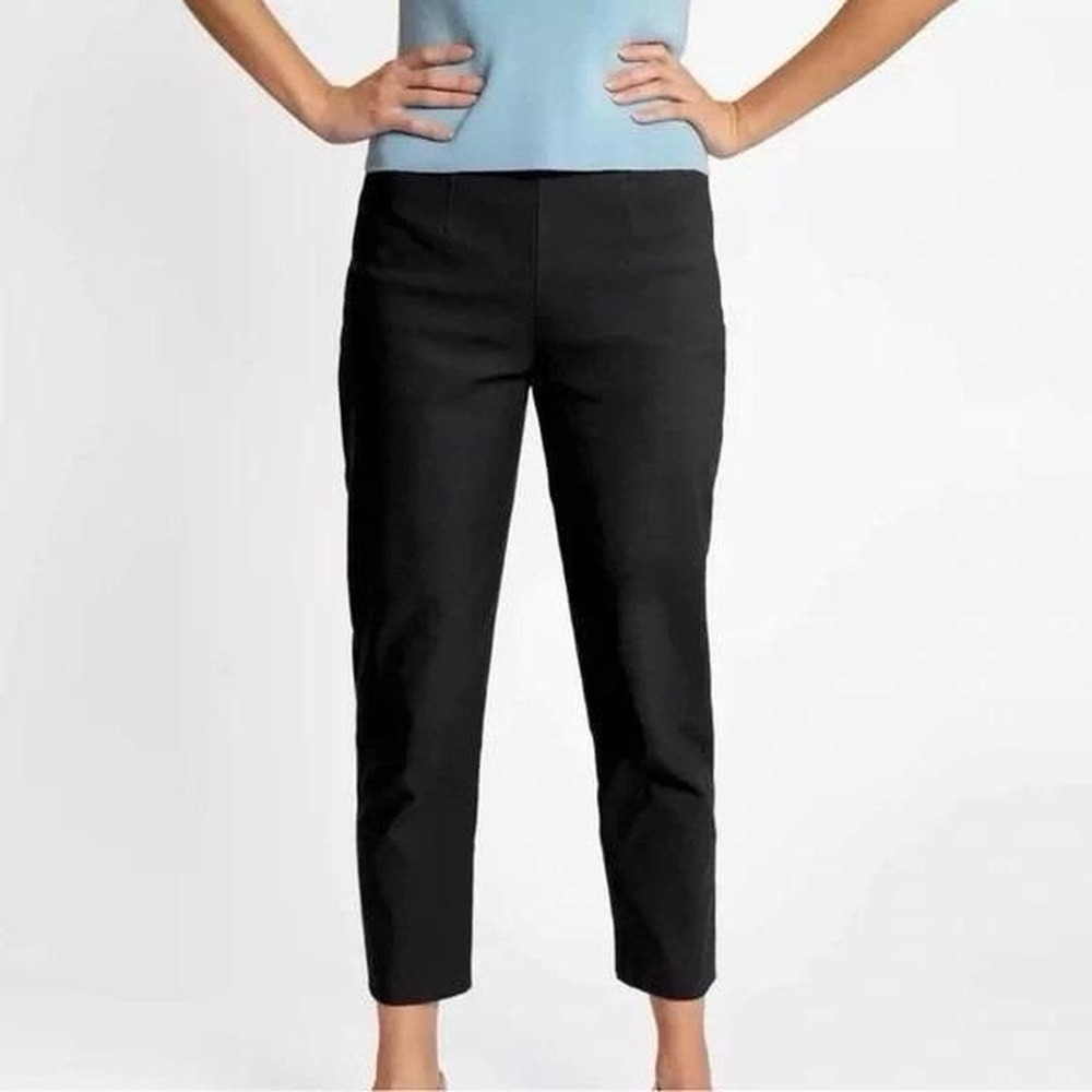 Frances Valentine Petrie Pant Black 4 Side Zip Ankle Slit Trousers Office $298